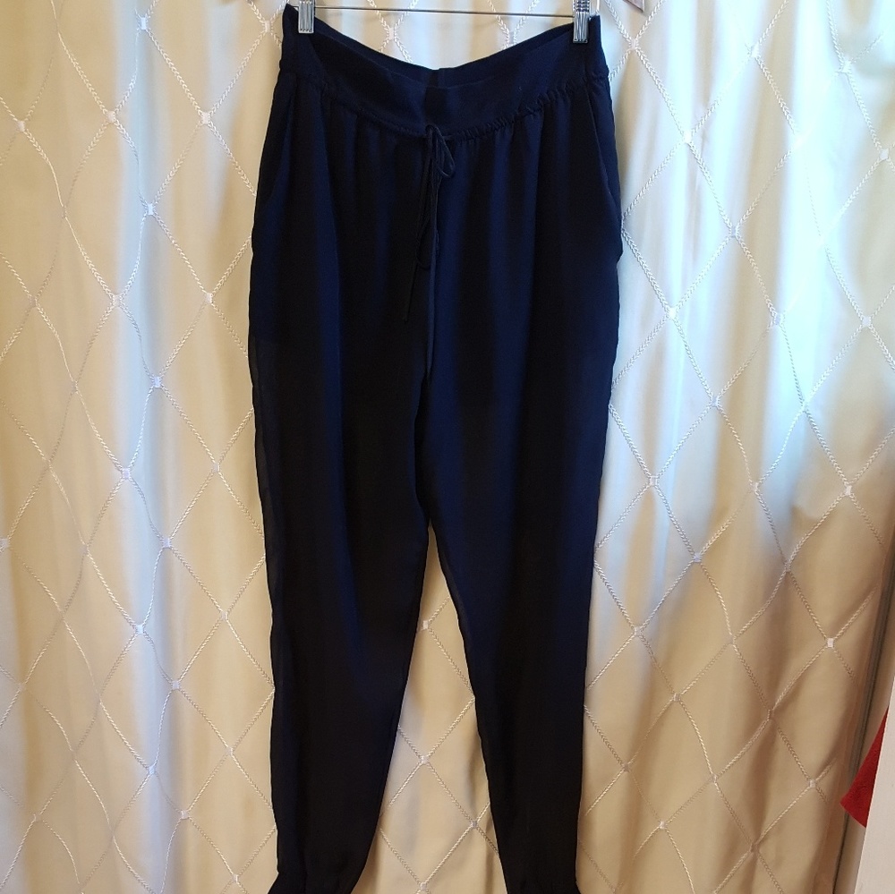Sheer leg jogger pants